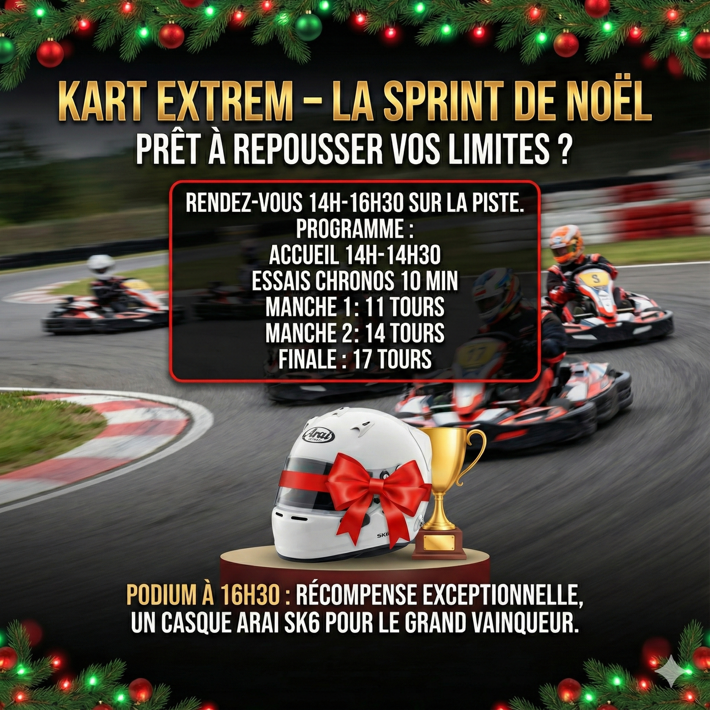 Course sprint de Noël (casque Arai sk6 à gagner !)