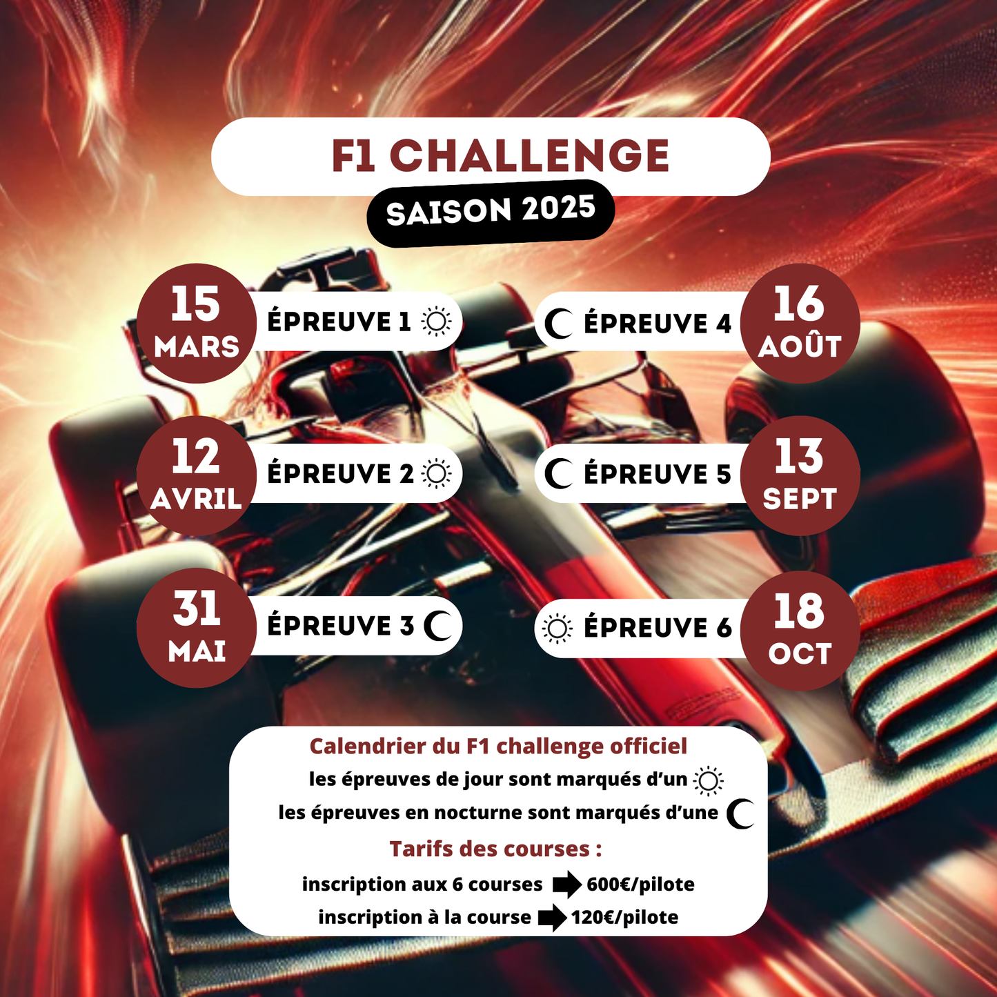 Inscriptions F1 Challenge (en équipe)