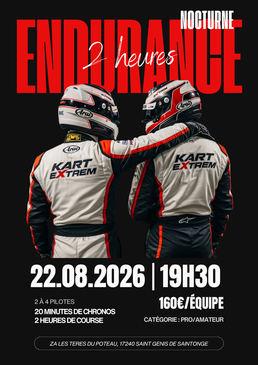 Endurance Karting Nocturne – 2 Heures 22 août 2026